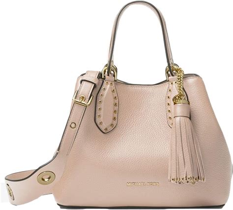 michael kors brooklyn small leather satchel|michael kors white manhattan bag.